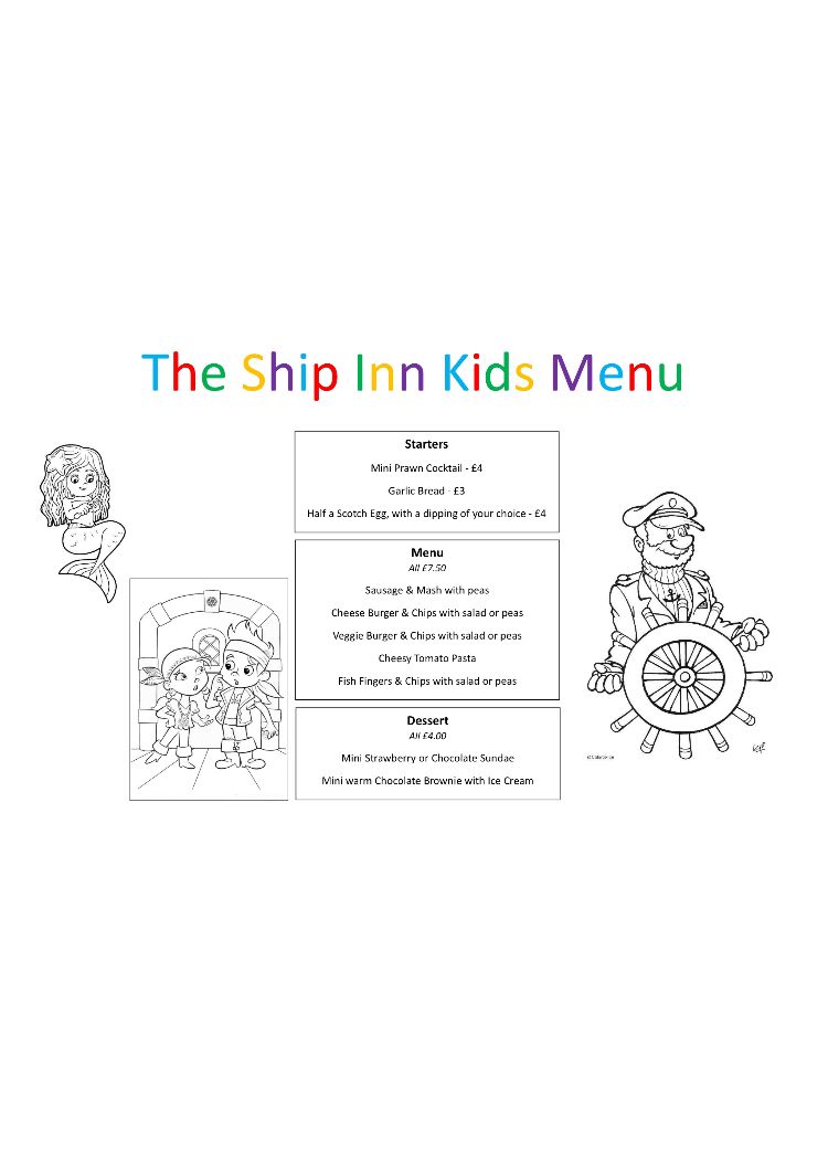 Image of the The Ship Inn - Kids Menu and The Ship Inn, Herne Bay